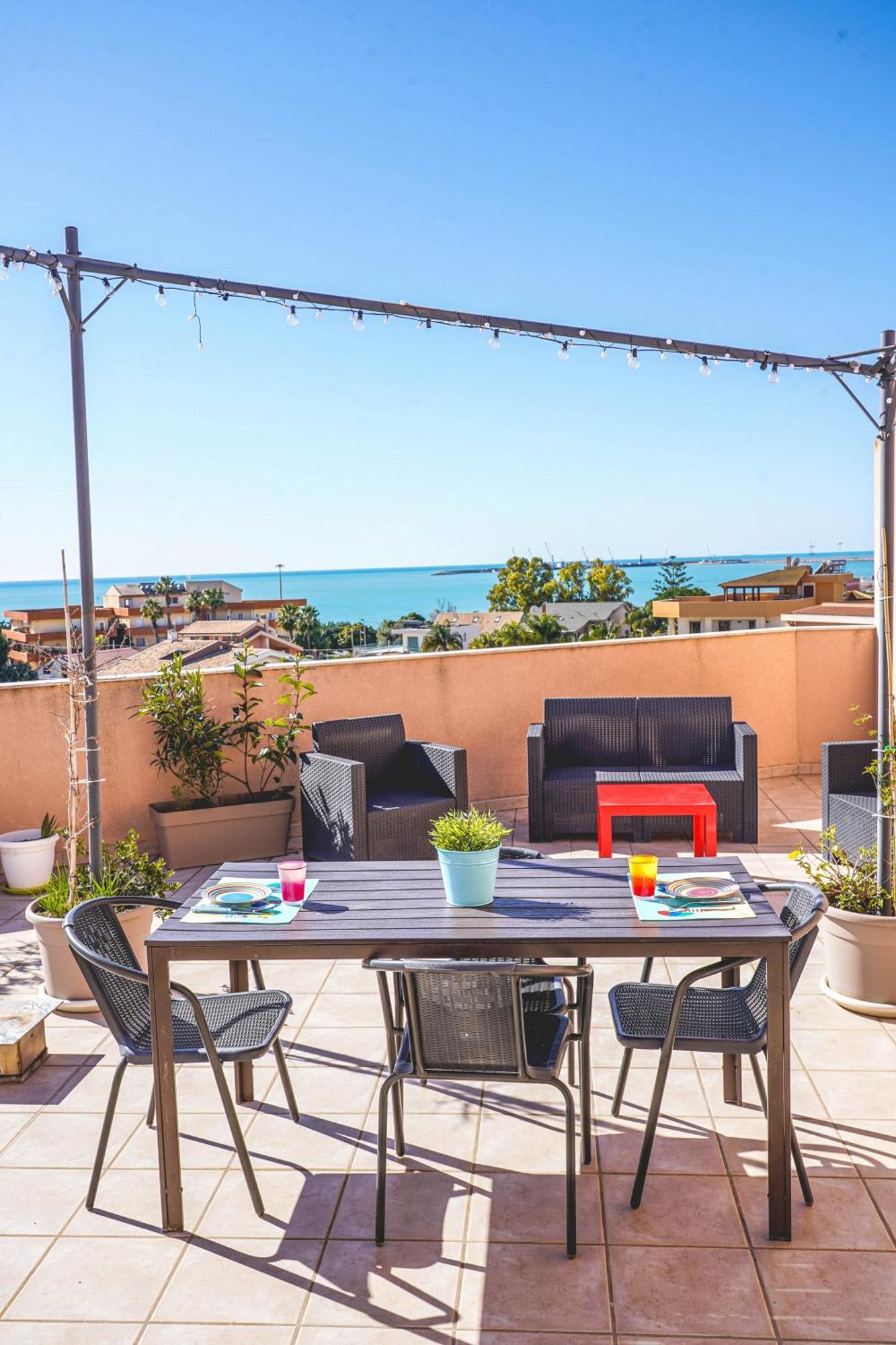 Attico Terrazza Cielomare Seaview Lejlighed Pozzallo Eksteriør billede