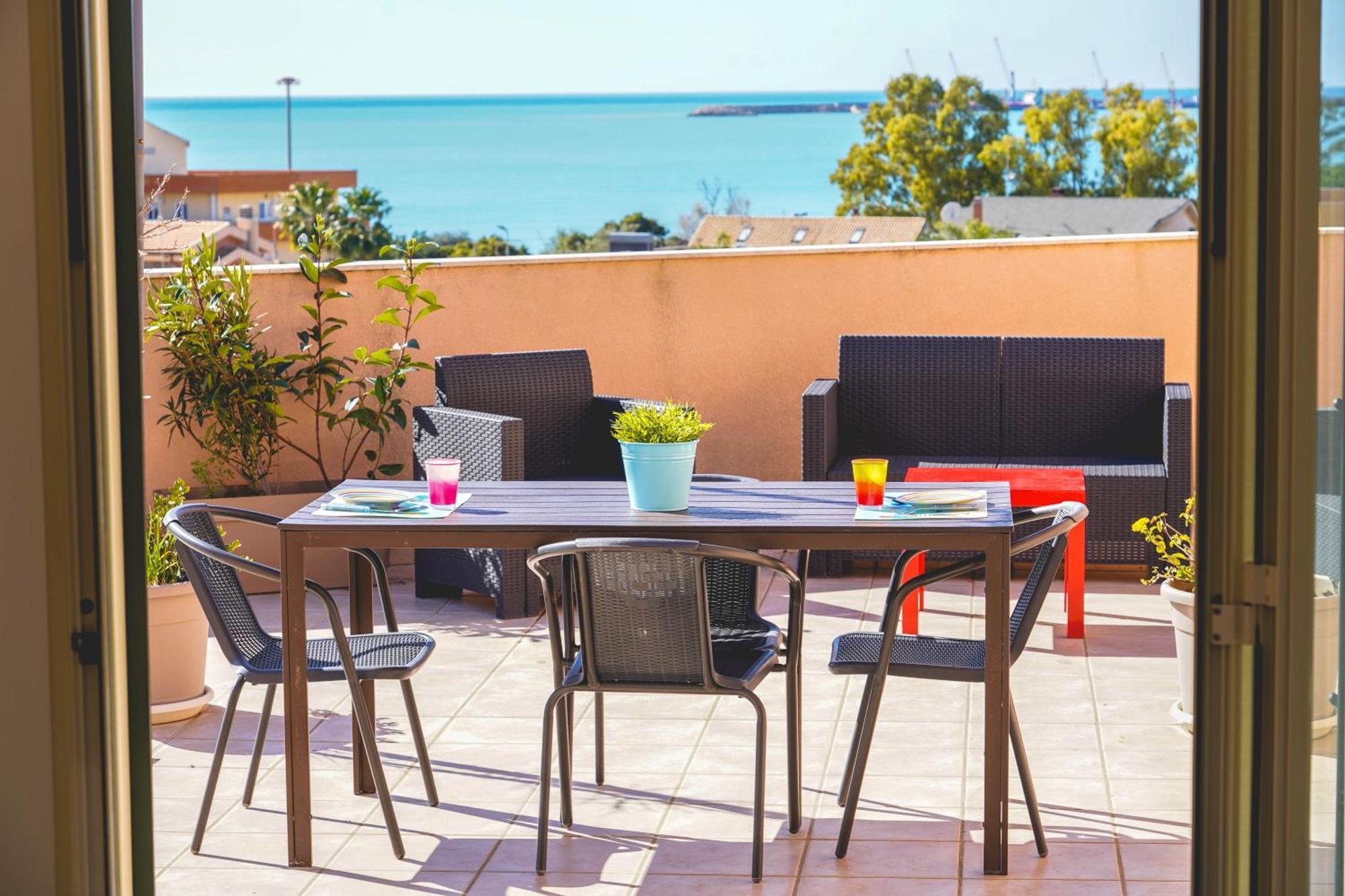 Attico Terrazza Cielomare Seaview Lejlighed Pozzallo Eksteriør billede